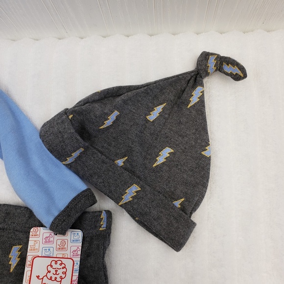 Swiggles infant boy bodysuit pant and hat - Picture 4 of 5